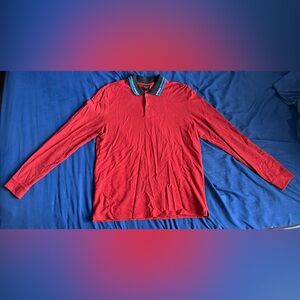 OAKLEY - Long Sleeve Red Polo Shirt